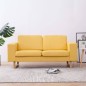vidaXL 2-Sitzer-Sofa Stoff Gelb vidaXL 2-Sitzer-Sofa Stoff Gelb