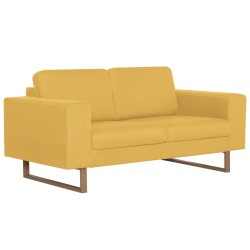 vidaXL 2-Sitzer-Sofa Stoff Gelb