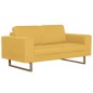 vidaXL 2-Sitzer-Sofa Stoff Gelb vidaXL 2-Sitzer-Sofa Stoff Gelb