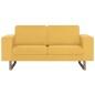 vidaXL 2-Sitzer-Sofa Stoff Gelb vidaXL 2-Sitzer-Sofa Stoff Gelb