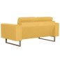 vidaXL 2-Sitzer-Sofa Stoff Gelb vidaXL 2-Sitzer-Sofa Stoff Gelb