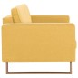 vidaXL 2-Sitzer-Sofa Stoff Gelb vidaXL 2-Sitzer-Sofa Stoff Gelb