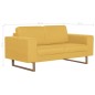 vidaXL 2-Sitzer-Sofa Stoff Gelb vidaXL 2-Sitzer-Sofa Stoff Gelb