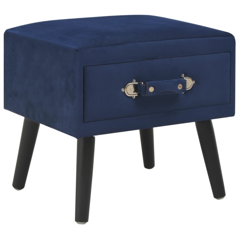 vidaXL Nachttisch Blau 40 x 35 x 40 Samt vidaXL Nachttisch Blau 40 x 35 x 40 Samt