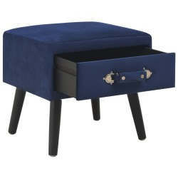 vidaXL Nachttisch Blau 40 x 35 x 40 Samt