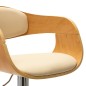 vidaXL Barhocker Creme Bugholz und Kunstleder vidaXL Barhocker Creme Bugholz und Kunstleder