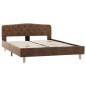 vidaXL Bettgestell Braun Wildleder-Optik 140x200 cm vidaXL Bettgestell Braun Wildleder-Optik 140x200 cm
