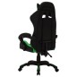 vidaXL Gaming-Stuhl mit RGB LED-Leuchten Grün und Schwarz Kunstleder vidaXL Gaming-Stuhl mit RGB LED-Leuchten Grün und Schwarz Kunstleder