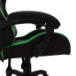 vidaXL Gaming-Stuhl mit RGB LED-Leuchten Grün und Schwarz Kunstleder vidaXL Gaming-Stuhl mit RGB LED-Leuchten Grün und Schwarz Kunstleder