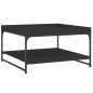 vidaXL Couchtisch Schwarz 80x80x45 cm Holzwerkstoff und Eisen vidaXL Couchtisch Schwarz 80x80x45 cm Holzwerkstoff und Eisen