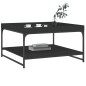 vidaXL Couchtisch Schwarz 80x80x45 cm Holzwerkstoff und Eisen vidaXL Couchtisch Schwarz 80x80x45 cm Holzwerkstoff und Eisen