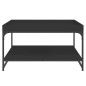 vidaXL Couchtisch Schwarz 80x80x45 cm Holzwerkstoff und Eisen vidaXL Couchtisch Schwarz 80x80x45 cm Holzwerkstoff und Eisen