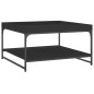 vidaXL Couchtisch Schwarz 80x80x45 cm Holzwerkstoff und Eisen vidaXL Couchtisch Schwarz 80x80x45 cm Holzwerkstoff und Eisen