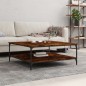 vidaXL Couchtisch Räuchereiche 100x100x40 cm Holzwerkstoff vidaXL Couchtisch Räuchereiche 100x100x40 cm Holzwerkstoff