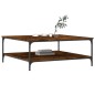 vidaXL Couchtisch Räuchereiche 100x100x40 cm Holzwerkstoff vidaXL Couchtisch Räuchereiche 100x100x40 cm Holzwerkstoff