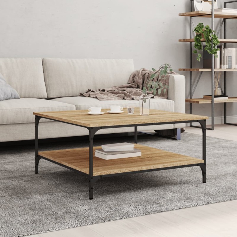 vidaXL Couchtisch Sonoma-Eiche 80x80x40 cm Holzwerkstoff vidaXL Couchtisch Sonoma-Eiche 80x80x40 cm Holzwerkstoff