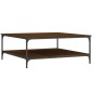 vidaXL Couchtisch Braun Eichen-Optik 100x100x40 cm Holzwerkstoff