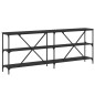 vidaXL Konsolentisch Schwarz 200x30x75 cm Holzwerkstoff und Eisen vidaXL Konsolentisch Schwarz 200x30x75 cm Holzwerkstoff und Eisen