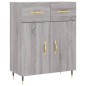 vidaXL Highboard Grau Sonoma 69,5x34x180 cm Holzwerkstoff vidaXL Highboard Grau Sonoma 69,5x34x180 cm Holzwerkstoff