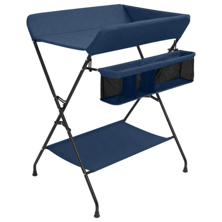 vidaXL Wickeltisch Marineblau Eisen 