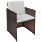 vidaXL Gartenstühle 2 Stk. mit Polstern und Kissen Poly Rattan Braun vidaXL Gartenstühle 2 Stk. mit Polstern und Kissen Poly Rattan Braun