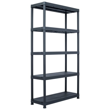 vidaXL Lagerregal Schwarz 250 kg 80 x 40 x 180 cm Kunststoff