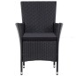 vidaXL Gartenstühle 2 Stk. Schwarz Poly Rattan vidaXL Gartenstühle 2 Stk. Schwarz Poly Rattan