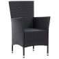 vidaXL Gartenstühle 2 Stk. Schwarz Poly Rattan vidaXL Gartenstühle 2 Stk. Schwarz Poly Rattan