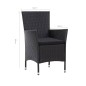 vidaXL Gartenstühle 2 Stk. Schwarz Poly Rattan vidaXL Gartenstühle 2 Stk. Schwarz Poly Rattan