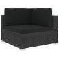 vidaXL 5-tlg. Garten-Lounge-Set mit Auflagen Poly Rattan Schwarz vidaXL 5-tlg. Garten-Lounge-Set mit Auflagen Poly Rattan Schwarz