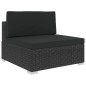 vidaXL 5-tlg. Garten-Lounge-Set mit Auflagen Poly Rattan Schwarz vidaXL 5-tlg. Garten-Lounge-Set mit Auflagen Poly Rattan Schwarz