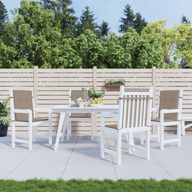 vidaXL Gartenstuhlauflagen für Niedriglehner 4 Stk. Taupe 100x50x3 cm vidaXL Gartenstuhlauflagen für Niedriglehner 4 Stk. Taupe 100x50x3 cm