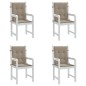 vidaXL Gartenstuhlauflagen für Niedriglehner 4 Stk. Taupe 100x50x3 cm vidaXL Gartenstuhlauflagen für Niedriglehner 4 Stk. Taupe 100x50x3 cm