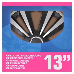 ProPlus Radzierblenden Terra 4 Stk. Silbern und Schwarz 13"