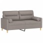 vidaXL 2-Sitzer-Sofa mit Zierkissen Taupe 140 cm Stoff vidaXL 2-Sitzer-Sofa mit Zierkissen Taupe 140 cm Stoff