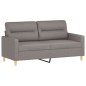 vidaXL 2-Sitzer-Sofa mit Zierkissen Taupe 140 cm Stoff vidaXL 2-Sitzer-Sofa mit Zierkissen Taupe 140 cm Stoff