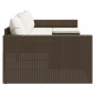 2-tlg. Garten-Lounge-Set mit Kissen Braun Poly Rattan 2-tlg. Garten-Lounge-Set mit Kissen Braun Poly Rattan