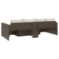 2-tlg. Garten-Lounge-Set mit Kissen Braun Poly Rattan 2-tlg. Garten-Lounge-Set mit Kissen Braun Poly Rattan