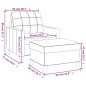 vidaXL Sessel mit Hocker Hellgelb 60 cm Stoff vidaXL Sessel mit Hocker Hellgelb 60 cm Stoff