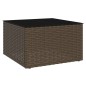 2-tlg. Garten-Lounge-Set mit Kissen Braun Poly Rattan 2-tlg. Garten-Lounge-Set mit Kissen Braun Poly Rattan