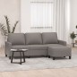 vidaXL 3-Sitzer-Sofa mit Hocker Taupe 180 cm Stoff vidaXL 3-Sitzer-Sofa mit Hocker Taupe 180 cm Stoff