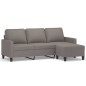vidaXL 3-Sitzer-Sofa mit Hocker Taupe 180 cm Stoff vidaXL 3-Sitzer-Sofa mit Hocker Taupe 180 cm Stoff