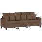 vidaXL 3-Sitzer-Sofa mit Hocker Braun 180 cm Stoff vidaXL 3-Sitzer-Sofa mit Hocker Braun 180 cm Stoff
