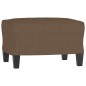 vidaXL 3-Sitzer-Sofa mit Hocker Braun 180 cm Stoff vidaXL 3-Sitzer-Sofa mit Hocker Braun 180 cm Stoff