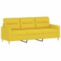 vidaXL 3-Sitzer-Sofa mit Hocker Hellgelb 180 cm Stoff vidaXL 3-Sitzer-Sofa mit Hocker Hellgelb 180 cm Stoff