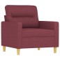 vidaXL Sessel mit Hocker Weinrot 60 cm Stoff vidaXL Sessel mit Hocker Weinrot 60 cm Stoff