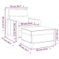 vidaXL Sessel mit Hocker Weinrot 60 cm Stoff vidaXL Sessel mit Hocker Weinrot 60 cm Stoff