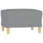 vidaXL Sessel mit Hocker Hellgrau 60 cm Stoff vidaXL Sessel mit Hocker Hellgrau 60 cm Stoff