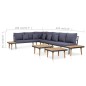 vidaXL 7-tlg. Garten-Lounge-Set mit Kissen Massivholz Akazie Braun vidaXL 7-tlg. Garten-Lounge-Set mit Kissen Massivholz Akazie Braun