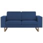 vidaXL 2-Sitzer-Sofa Stoff Blau vidaXL 2-Sitzer-Sofa Stoff Blau